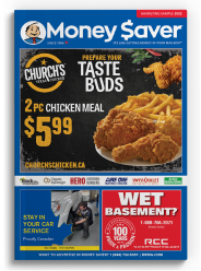 Money Saver Magazine front cover with three coupons on it
